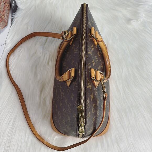 Authentic Louis Vuitton Alma Monogram Canvas Handbag with Authentic LV Strap - Picture 5 of 16